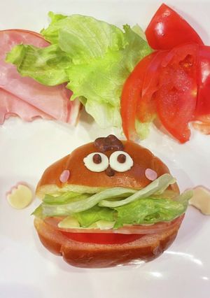 ロールパンでハンバーガーキッド-レシピのメイン写真