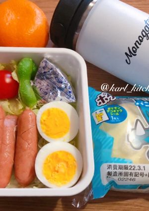 簡単洋風ポケモンパン弁当-レシピのメイン写真