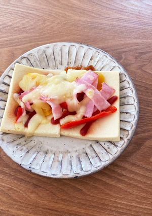 糖質制限中のピザパンもどき-レシピのメイン写真