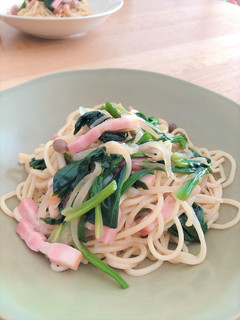 ほうれん草とベーコンの和風パスタ-レシピのメイン写真