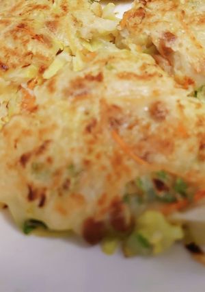 .卵不使用！納豆入りお好み焼き風:)-レシピのメイン写真