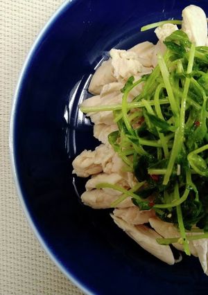 電子レンジで簡単☆彡ささみと豆苗だれ-レシピのメイン写真
