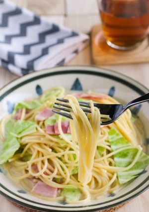 コーンスープの素で♡レンジクリームパスタ-レシピのメイン写真