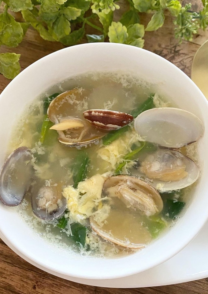 ほうれん草とあさりの卵スープ-レシピのメイン写真