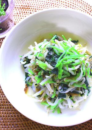 モヤシと三つ葉と大葉の炒め物-レシピのメイン写真