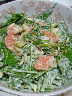 えびと水菜の簡単サラダ-レシピのメイン写真