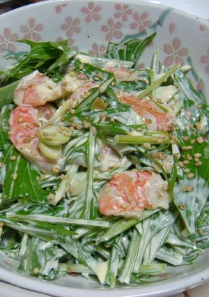 えびと水菜の簡単サラダ-レシピのメイン写真