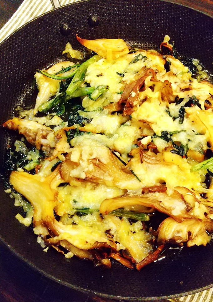 春菊と舞茸のチーズ焼き-レシピのメイン写真