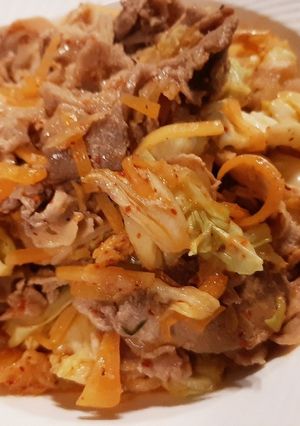 パパっとすぐできる豚キムチ-レシピのメイン写真