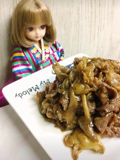 リカちゃん♡ラムと舞茸の焼肉ダレ炒め✡*-レシピのメイン写真