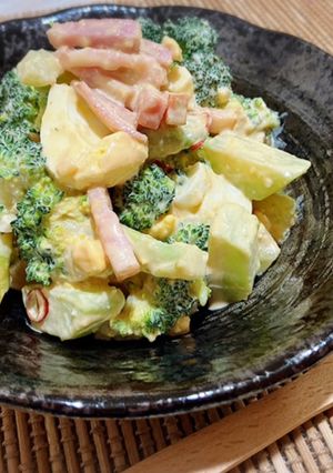 ブロッコリーと卵の焼き和えサラダ-レシピのメイン写真