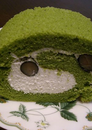 ♡黒豆抹茶ロールケーキ♡-レシピのメイン写真