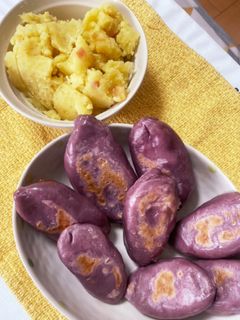 焼芋風☆リンゴさつま芋餡のもっちりおやき-レシピのメイン写真