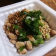 納豆&そば茶ご飯。小ネギ白ごま亜麻仁油