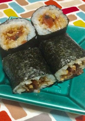 超簡単☆旨味堪能！福神漬納豆のり巻き♪♪-レシピのメイン写真