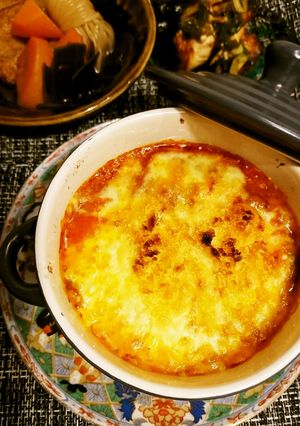 ナスと牛肉のトマト味噌チーズ焼き-レシピのメイン写真