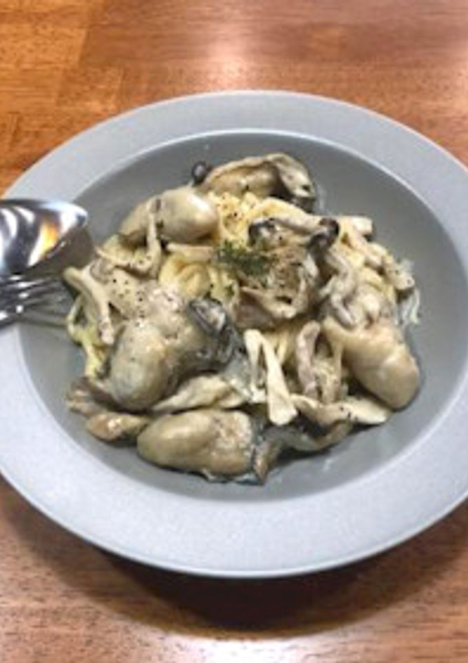 牡蠣屋さんの牡蠣とキノコのクリームパスタ-レシピのメイン写真
