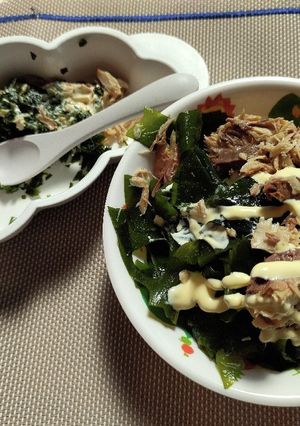 離乳食も♪サバ缶とわかめのサラダ-レシピのメイン写真