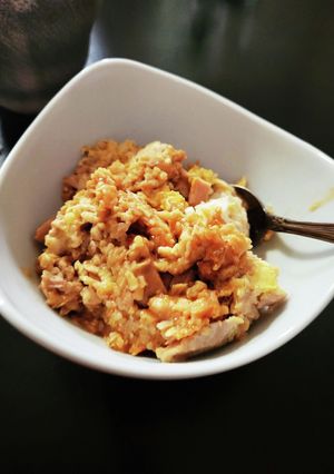ｴﾊﾞﾗキムチ鍋の素で作るオートミール食-レシピのメイン写真