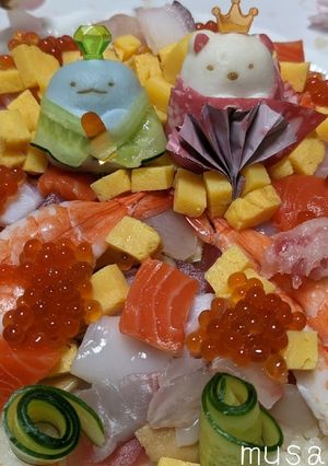 すみっコぐらしかまぼこでひなまつり♪-レシピのメイン写真
