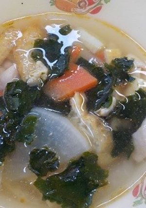 南房総市給食◆はば海苔のすまし汁-レシピのメイン写真