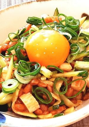 簡単♡ちくわ入り納豆ユッケ♡-レシピのメイン写真