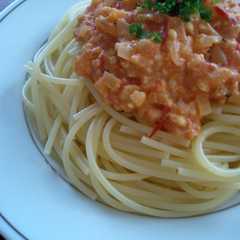รูปของ たまとソースパスタ☆