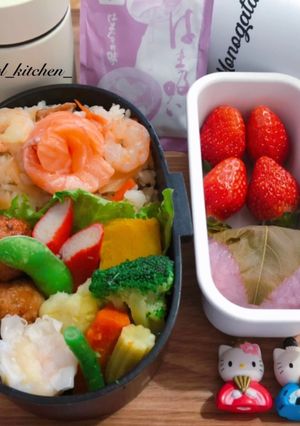 簡単ひな祭りサーモンちらし寿司弁当覚書-レシピのメイン写真