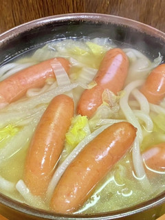 白菜とソーセージのうどん-レシピのメイン写真