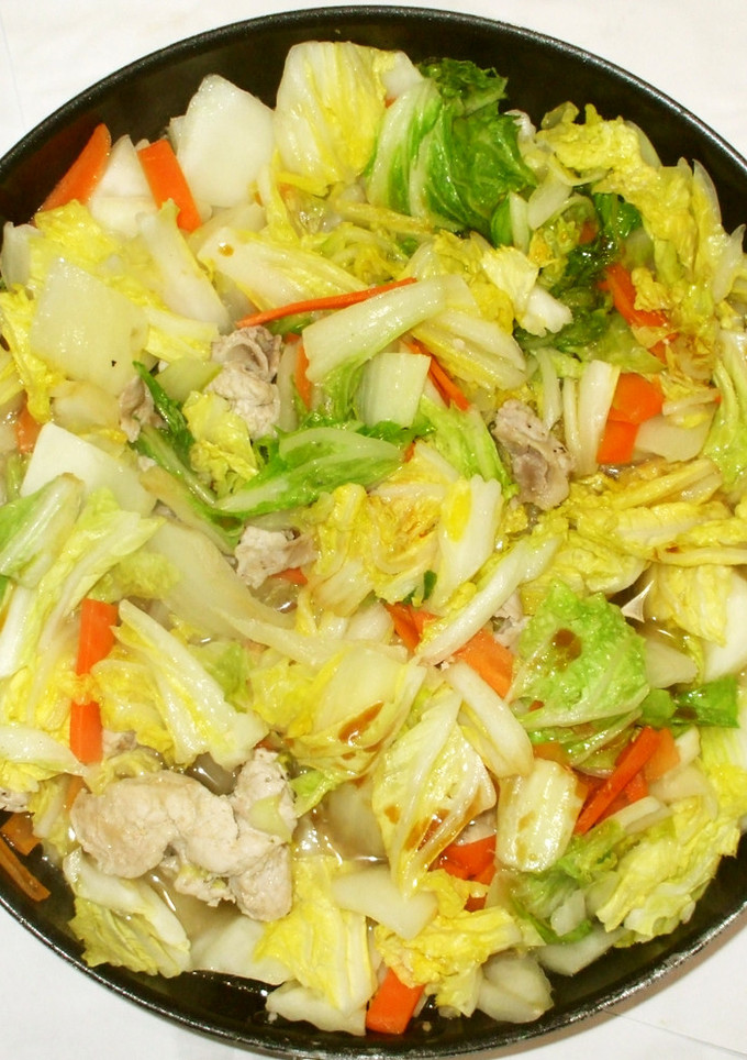 豚肉白菜炒め♪簡単清熱消食下痢漢方薬膳-レシピのメイン写真