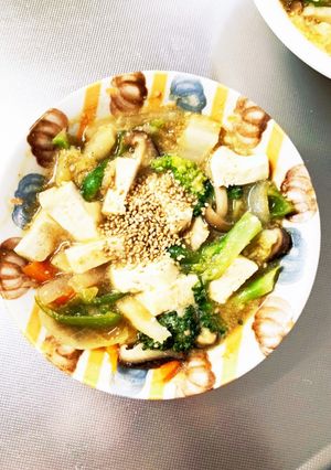 レンジ肉無あんかけ中華丼味白菜筍回鍋肉風-レシピのメイン写真