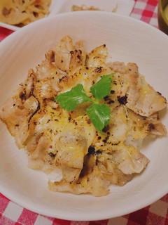 ほりにしで味が決まる!炙り豚バラチーズ丼-レシピのメイン写真