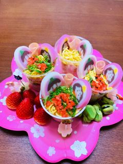 雛祭★カップちらし寿司(カンタン酢)-レシピのメイン写真
