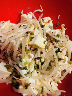 豆腐と鶏肉ともやしのピリ辛あえ-レシピのメイン写真