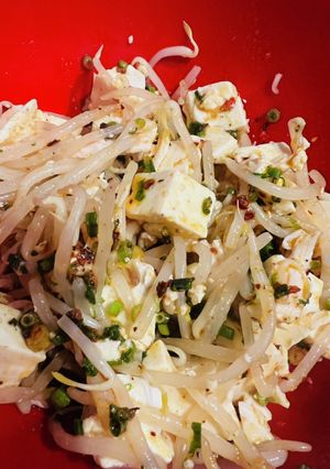 豆腐と鶏肉ともやしのピリ辛あえ-レシピのメイン写真