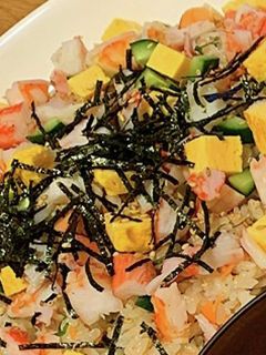 妊婦安心♡生魚なし♡ちらし寿司-レシピのメイン写真