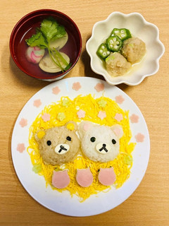 雛祭り バースデー リラックマプレート -レシピのメイン写真