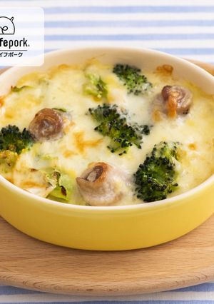 豚肉と春野菜のコーンクリームグラタン-レシピのメイン写真