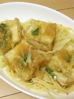揚出し豆腐の和風パスタ-レシピのメイン写真