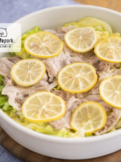 レンジで!豚肉とキャベツの塩レモン蒸し-レシピのメイン写真