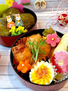 令和四年 弥生3 めはりおにぎり弁当-レシピのメイン写真
