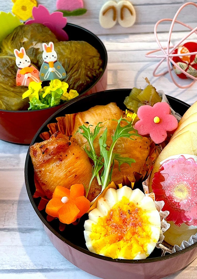令和四年　弥生３　めはりおにぎり弁当-レシピのメイン写真