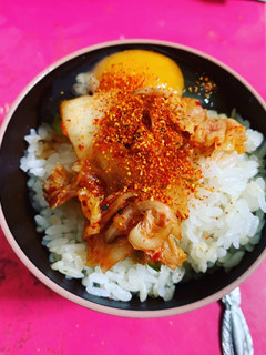 ラー油!キムチ!卵かけご飯-レシピのメイン写真