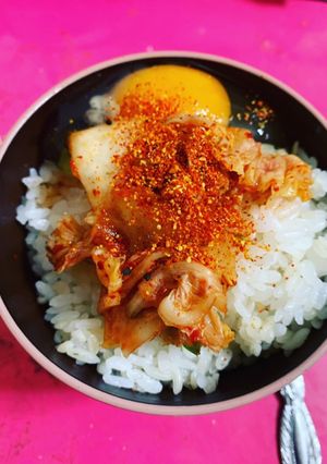 ラー油！キムチ！卵かけご飯-レシピのメイン写真