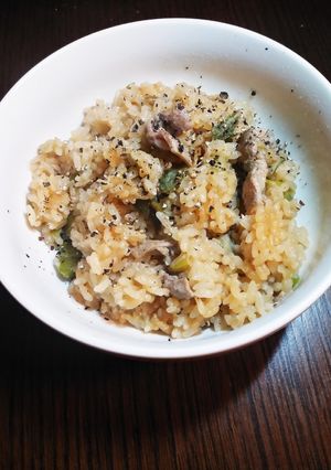 簡単☆ホルモンとネギの炊き込みご飯-レシピのメイン写真