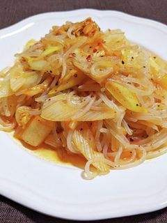白滝とねぎのキムチ炒め-レシピのメイン写真