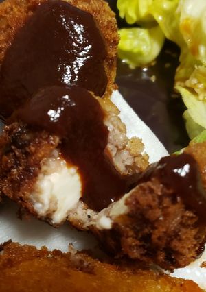 ハンバーグの残りでチーズメンチカツ★-レシピのメイン写真