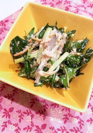 水菜とごぼうのゴマ味噌マヨサラダ♪-レシピのメイン写真