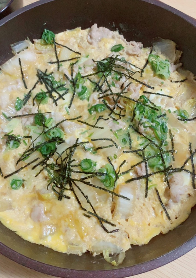 豚肉と白菜の玉子とじ-レシピのメイン写真
