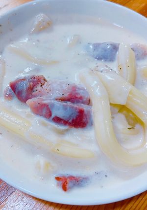 子供と食べれる★簡単クリームトッポキ-レシピのメイン写真